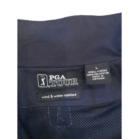 PGA Tour Jacket Wind And Rain Resistant Size Large Navy EUC - Picture 9 of 9
